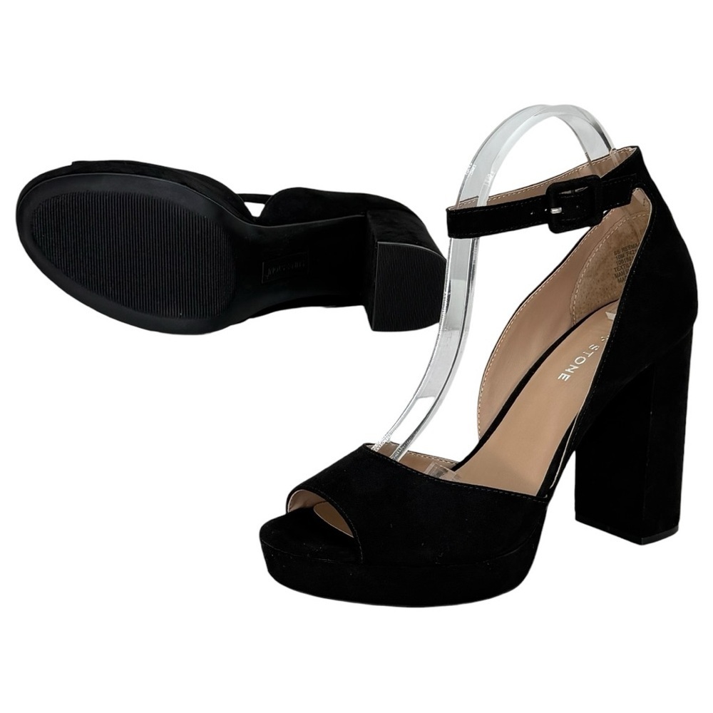 Sun + Stone Reemaa Black Microsuede Womens Pumps Size 10M - Picture 11 of 14
